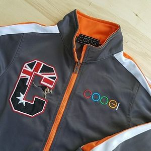Coogi Australia Boys Track Jacket Sz 4 Gray Orange
